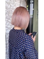 スティーロ 渋谷(Steelo)&nbsp;Steelo ピンクベージュ×切りっぱなしボブ