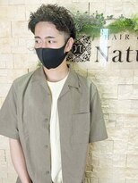 ナトゥーラ 八事店(Natura) メンズパーマカットブラック人気スタイルセットも簡単