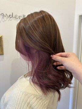 ガーデン Garden ヘアーメイク hair make インナーカラー、ハイライト・ローライトカラー