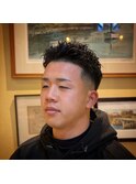 店長【椛島】無造作ピンパーマ×スキンフェード