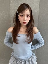 《*透明感とツヤ感が魅力*》やわらかい色味でナチュラルな可愛さをプラス＊[天神大名/髪質改善/縮毛矯正]
