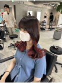 レイヤーぱっつん前髪ステップボーンカットシルキー船橋/韓国