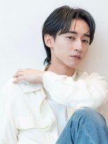 ハバナ 渋谷(HAVANA)&nbsp;メンズ波巻きセンターパート韓国風黒髪ツーブロックマッシュ