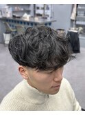 癖毛風パーマ×テーパーフェード【池袋フェード】
