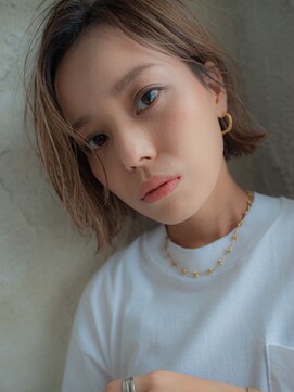 エーバイフー 江坂店(A BY WHO) A BY WHO江坂/外はねコンパクトボブ/透明感カラー