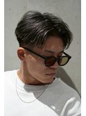 MEN'S/センターパート×ハイライト/フェード/2ブロック