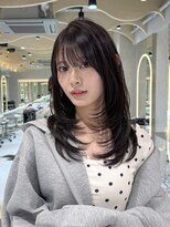 ロンドリメゾン 原宿(Lond re Maison.)&nbsp;くびれレイヤー/オリーブベージュ/顔周り/シースルー/原宿