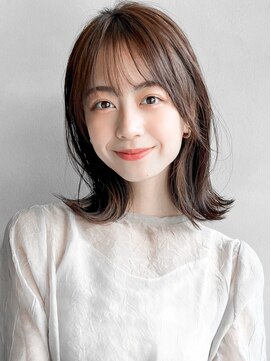 リヤン 表参道(lyann) ミディアムレイヤーカット大人ガーリー美髪セミディうるツヤ