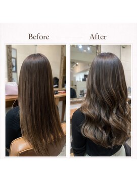 ピーターウォンヘアー(PETAR WONG HAIR) 艶巻き×カラーエステ（ホワイトグレージュver）