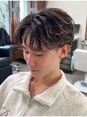 メンズショートカットベージュ似合わせカット渋谷