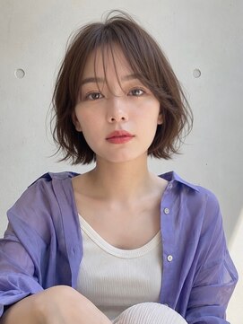 ノア(NOA) 【NOA】韓国風パーマ×外ハネボブくびれボブシースルーバング