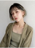 毛先がアクセントのグラデーションボブ