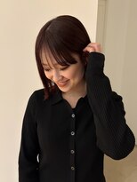 サラビューティーサイト 九大学研都市店(SARA Beauty Sight) ボルドーカラー/ミディアムスタイル/レディーススタイル