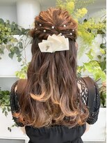オーセンヘア(AUTHEN.HAIR)&nbsp;（mutsumi.）ヘアセット*ふわふわハーフアップ