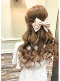 ナチュラル編み込みハーフアップ★