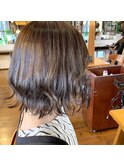 切りっぱなしボブ×ハイライト