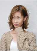 ハイライト外ハネボブスタイル