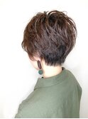 【パーマ】ショートレイヤーにパーマスタイル