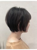 丸みが可愛いショートボブ