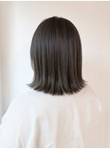 ブリーチなしオリーブグレージュカラー×外ハネボブ