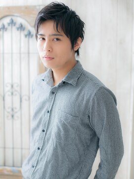 モッズヘア メン 上尾東口店(mod's hair men) ≪mod's men≫ワイルドアップバング★黒髪ミニウルフI