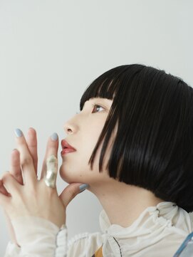 ノフ(knof) 切りっぱなしボブ × 地毛風カラー