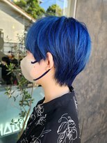 シャロン(SHARON)&nbsp;【SHARON原宿】ブルー×ナチュラルマッシュショート