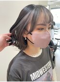 Goofy銀座/フェイスフレーミング/シルバー/前髪インナーカラー