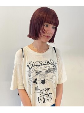 ニコフクオカヘアーメイク(NIKO Fukuoka Hair Make) 《NIKO》顔まわりレイヤー/ワインレッド/ボルドー/天神大名