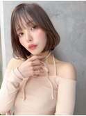 小顔ボブ/前髪ワンカールレイヤーカットボブルフ