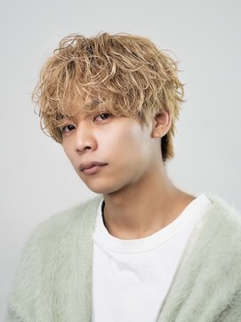 オーシャントーキョーオーバー 渋谷(OCEAN TOKYO OVER) シャドウパーマメンズマッシュモテる波巻きパーマ韓国ヘア