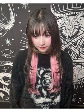 エルシャドール(EL-SHADDOLL) エクステピンク　レイヤーカット　インナーピンク