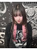 エクステピンク レイヤーカット インナーピンク