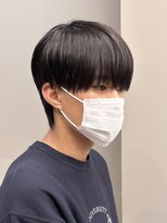 黒髪マッシュナチュラルマッシュメンズヘア韓国ツーブロック