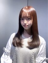 韓国風ブラウン/くびれヘア/ワンホンレイヤー/ケアブリーチ