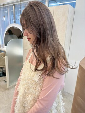 ネモネ バイ ミリー 梅田茶屋町(nemone by milly) ラベンダーベージュカラー×顔まわりカット