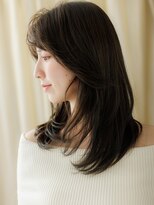 カバーヘア ブリス 川口(COVER HAIR bliss)&nbsp;オリーブグレー顔周りレイヤーバタフライカットZ川口30代40代!