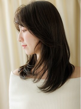 カバーヘア ブリス 川口(COVER HAIR bliss) オリーブグレー顔周りレイヤーバタフライカットZ川口30代40代!