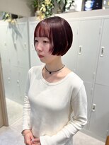 シュク 高円寺(SYUK)&nbsp;ブリーチなし/カシスレッドブラウン/ミニボブ【SYUK】kanna