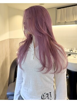 ニコフクオカヘアーメイク(NIKO Fukuoka Hair Make) ブリーチ2回のホワイトピンク/ピンクベージュ