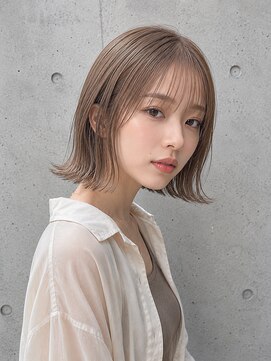 ピース バイ シータ(PEACE by CITA) シースルーバング×外ハネ切りっぱなしボブ20代30代40代