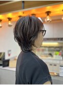 大人ショート &nbsp;白髪馴染ませカラー オイルカラー 40代50代60代