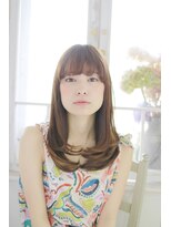 プリズム ヘアーデザイン 北坂戸店&nbsp;ワンカールストレートのゆるかわヘアー