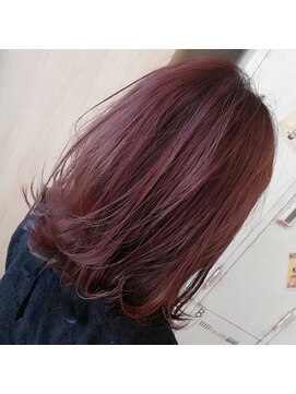 アグ ヘアー ビオラ 弘前駅前店(Agu hair viola) 極細ハイライト　ピンクバイオレット