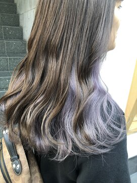 ビヨンドイー(beyond E) インナーカラーホワイトパープル