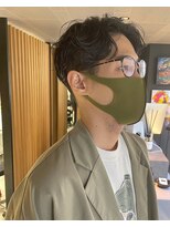 エッセンス(THE ESSENCE)&nbsp;center parmマッシュパーマウルフアッシュブラックカルマパーマ