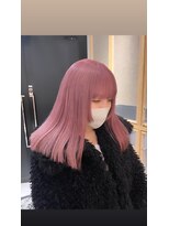 ヘアサロン ガリカ 表参道(hair salon Gallica) 【柴田優香】透明感艶髪ペールピンク/派手髪ハイトーンピンク