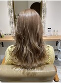オレンジベージュ+ハイライト