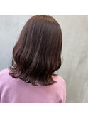 ラベンダーピンク＊外ハネウェーブ