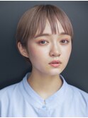 大人可愛い20代30代40代黒髪前下がりひし形小顔ボブ丸みショート